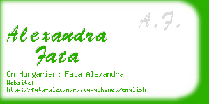 alexandra fata business card